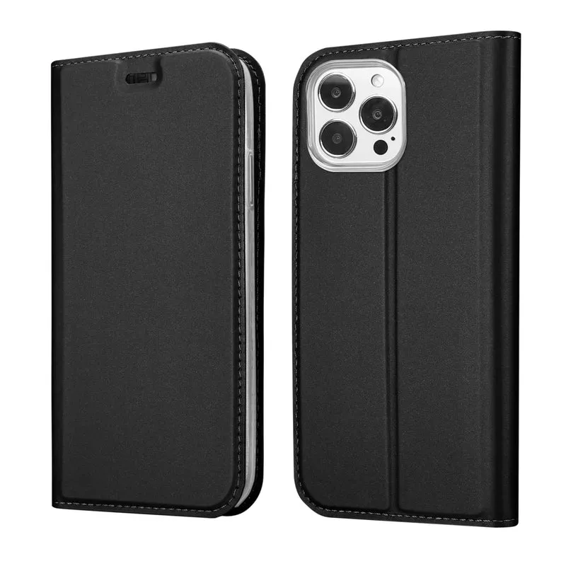 Cadorabo Hülle kompatibel mit Apple iPhone 13 PRO Schutzhülle mit Magnetverschluss, Standfunktion und Kartenfach