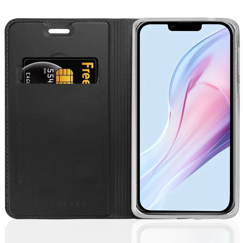 Cadorabo Hülle kompatibel mit Apple iPhone 13 MINI Schutzhülle mit Magnetverschluss, Standfunktion und Kartenfach