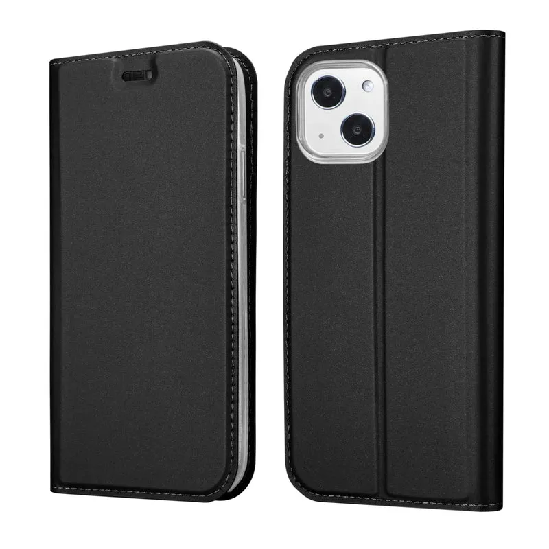 Cadorabo Hülle kompatibel mit Apple iPhone 13 MINI Schutzhülle mit Magnetverschluss, Standfunktion und Kartenfach