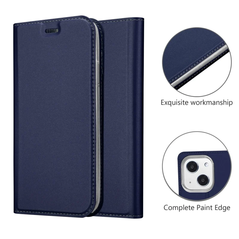 Cadorabo Hülle kompatibel mit Apple iPhone 13 MINI Schutzhülle mit Magnetverschluss, Standfunktion und Kartenfach
