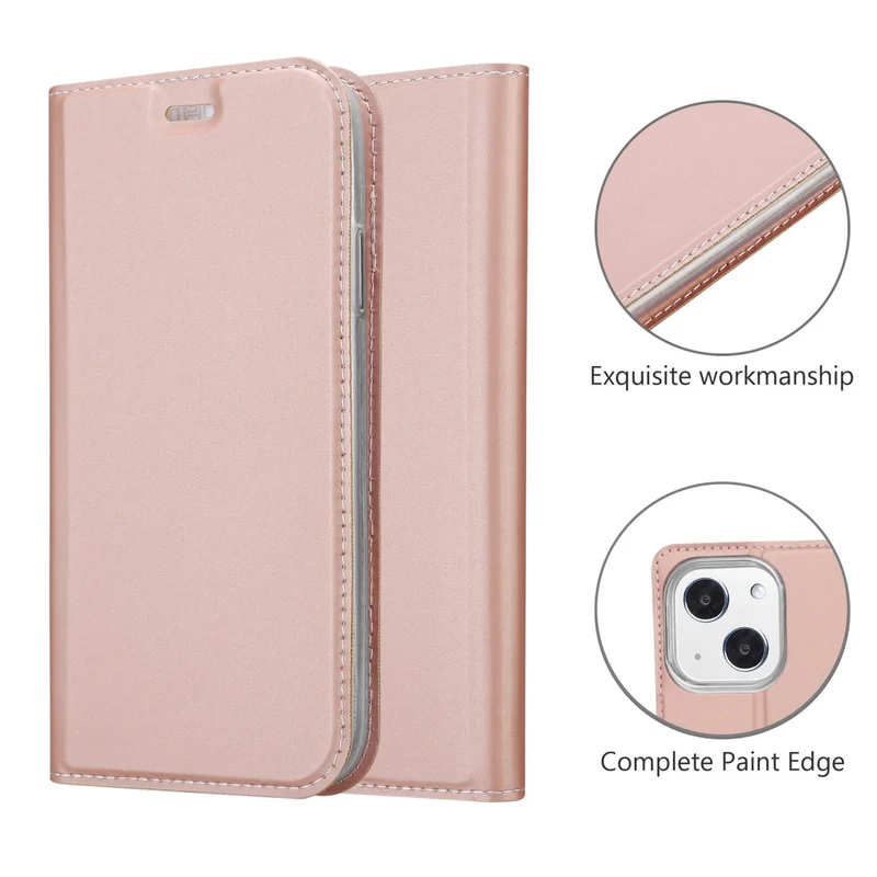 Cadorabo Hülle kompatibel mit Apple iPhone 13 MINI Schutzhülle mit Magnetverschluss, Standfunktion und Kartenfach