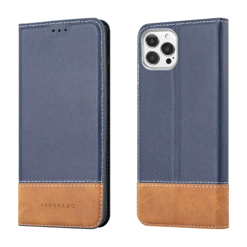 Cadorabo Hülle kompatibel mit Apple iPhone 13 PRO Schutzhülle mit Magnetverschluss, Standfunktion und Kartenfach