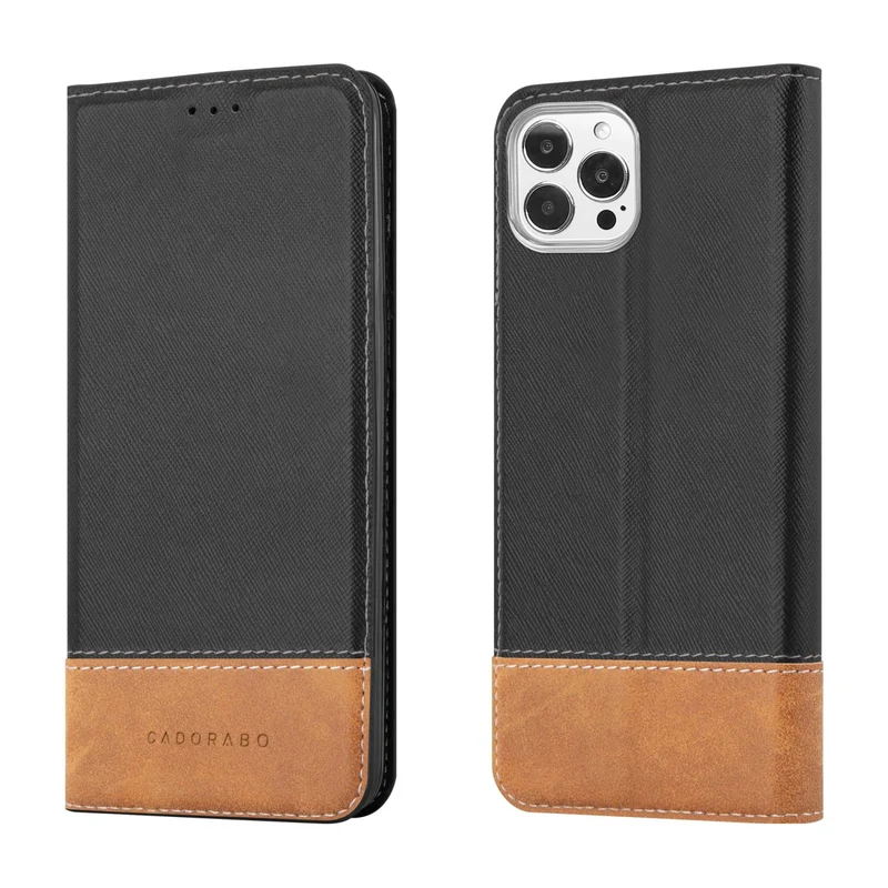 Cadorabo Hülle kompatibel mit Apple iPhone 13 PRO Schutzhülle mit Magnetverschluss, Standfunktion und Kartenfach