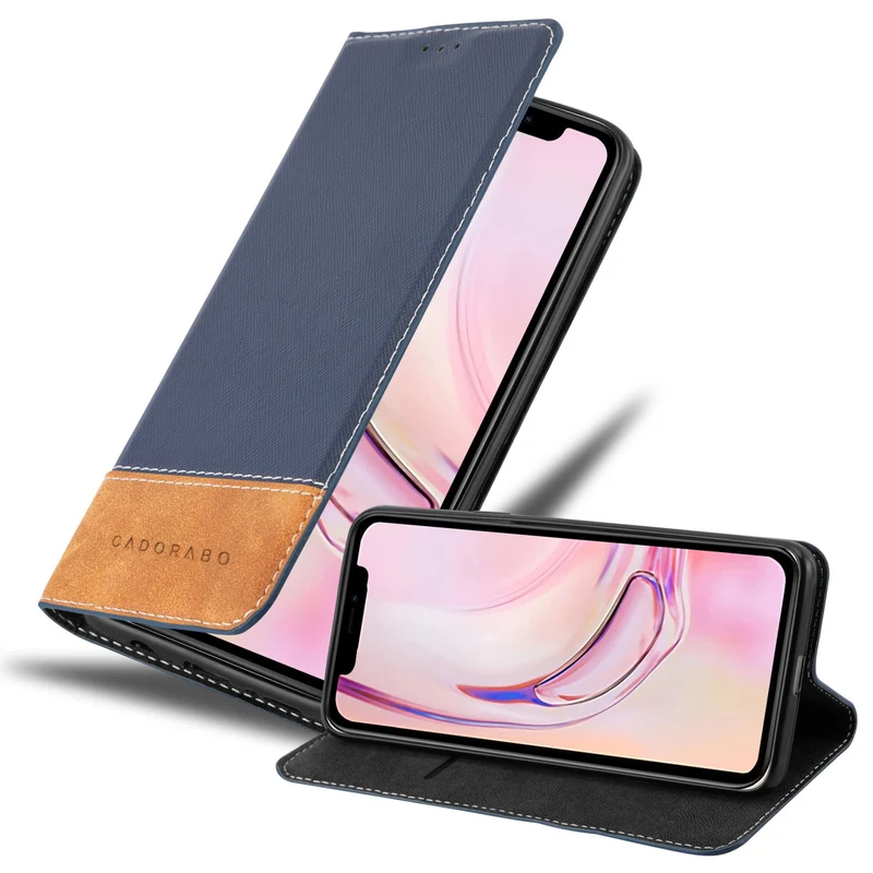 Cadorabo Hülle kompatibel mit Apple iPhone 13 MINI Schutzhülle mit Magnetverschluss, Standfunktion und Kartenfach