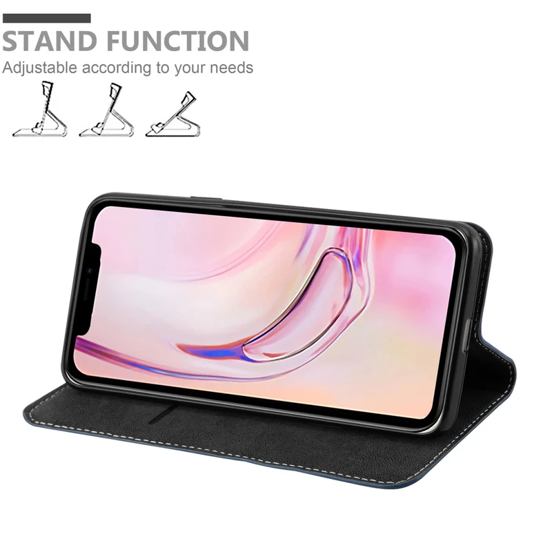 Cadorabo Hülle kompatibel mit Apple iPhone 13 MINI Schutzhülle mit Magnetverschluss, Standfunktion und Kartenfach