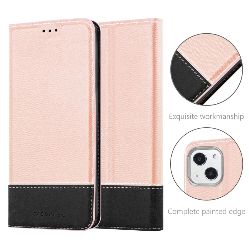 Cadorabo Hülle kompatibel mit Apple iPhone 13 MINI Schutzhülle mit Magnetverschluss, Standfunktion und Kartenfach