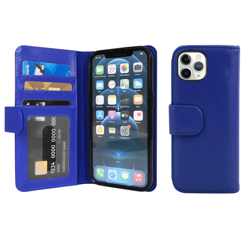 Cadorabo Hülle kompatibel mit Apple iPhone 13 PRO Schutzhülle mit Magnetverschluss und 3 Kartenfächern