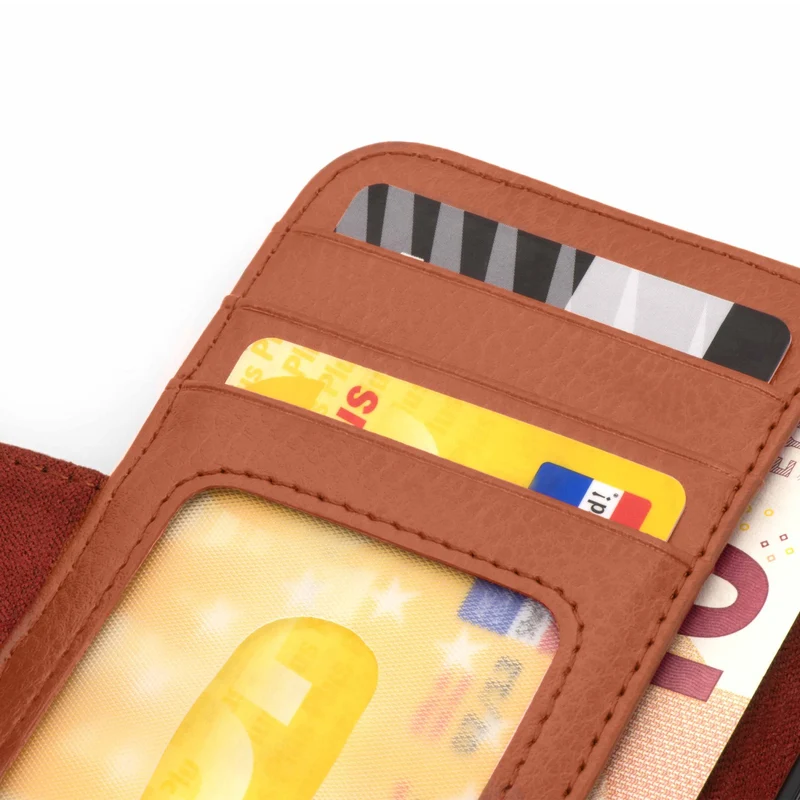 Cadorabo Hülle kompatibel mit Apple iPhone 13 PRO Schutzhülle mit Magnetverschluss und 3 Kartenfächern