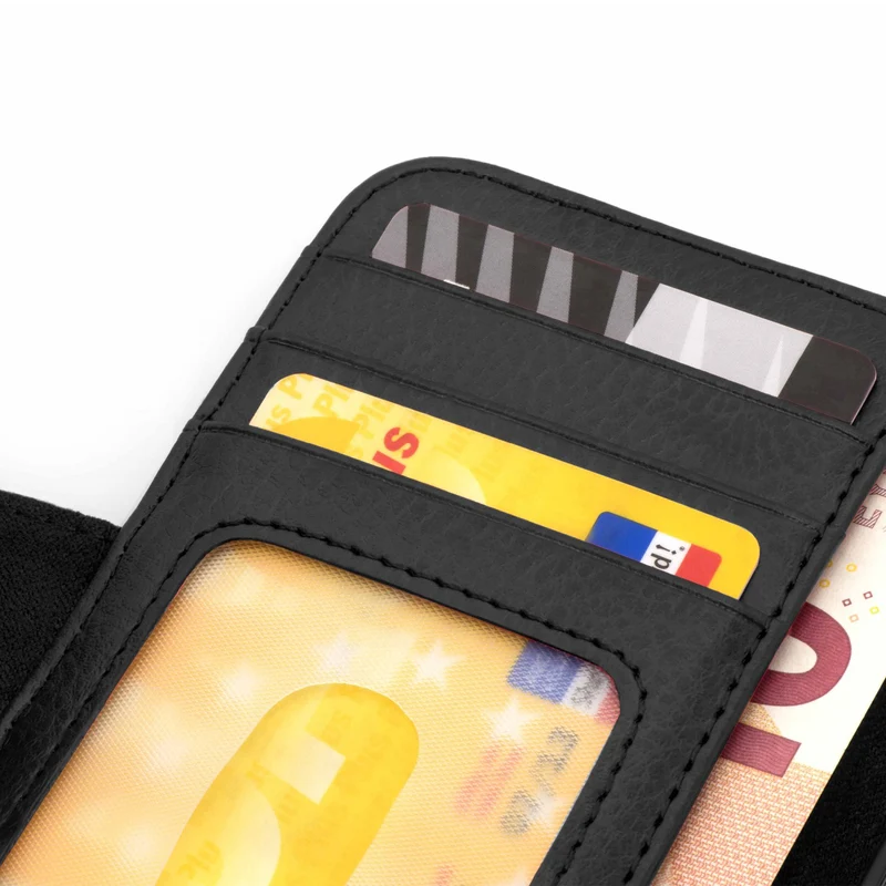 Cadorabo Hülle kompatibel mit Apple iPhone 13 PRO Schutzhülle mit Magnetverschluss und 3 Kartenfächern