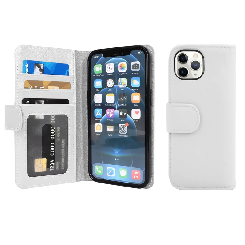 Cadorabo Hülle kompatibel mit Apple iPhone 13 PRO Schutzhülle mit Magnetverschluss und 3 Kartenfächern
