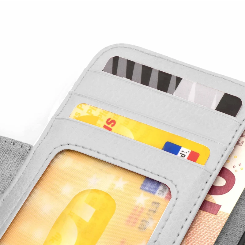 Cadorabo Hülle kompatibel mit Apple iPhone 13 MINI Schutzhülle mit Magnetverschluss und 3 Kartenfächern