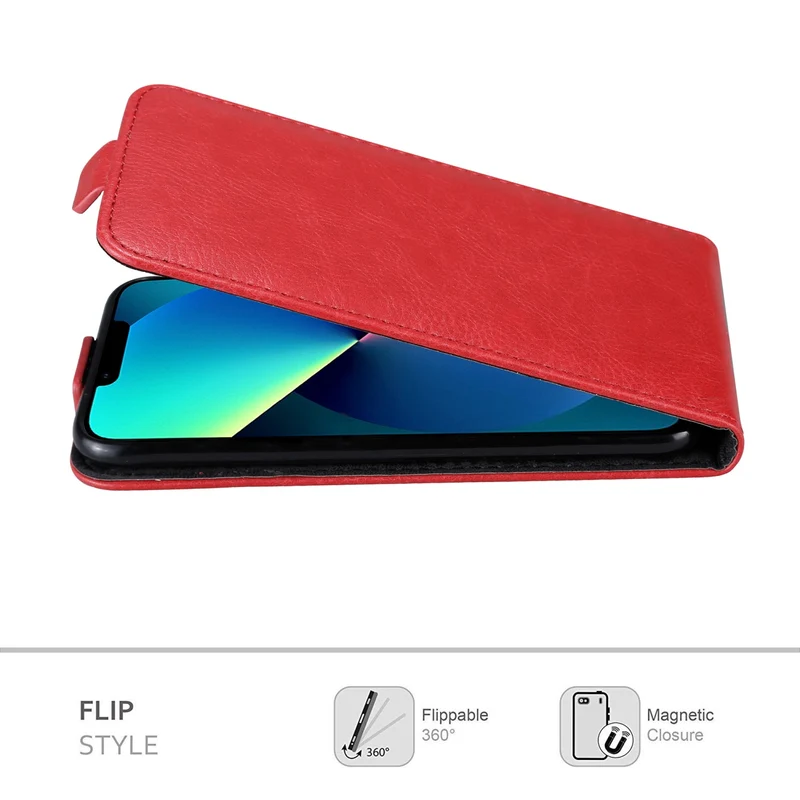 Cadorabo Hülle kompatibel mit Apple iPhone 13 PRO Schutzhülle im Flip Design aus glattem Kunstleder