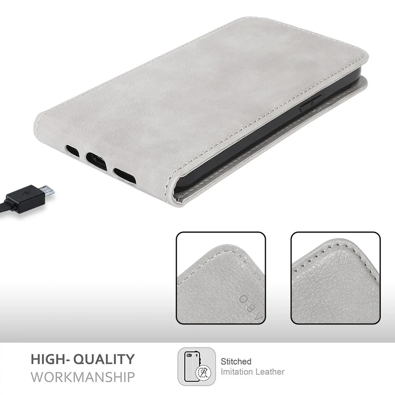 Cadorabo Hülle kompatibel mit Apple iPhone 13 MINI Schutzhülle im Flip Design aus glattem Kunstleder