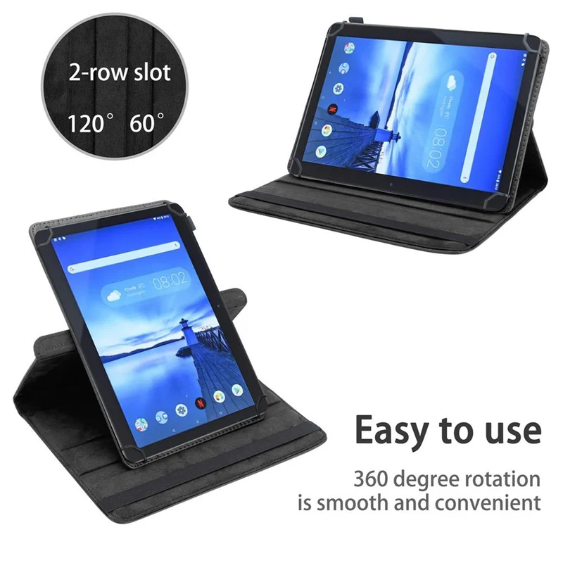 Cadorabo Tablet Hülle kompatibel mit Lenovo Tab M10 (10.1 Zoll) TB-X505F 360 Grad Schutzhülle aus Kunstleder mit Standfunktion und Gummiband