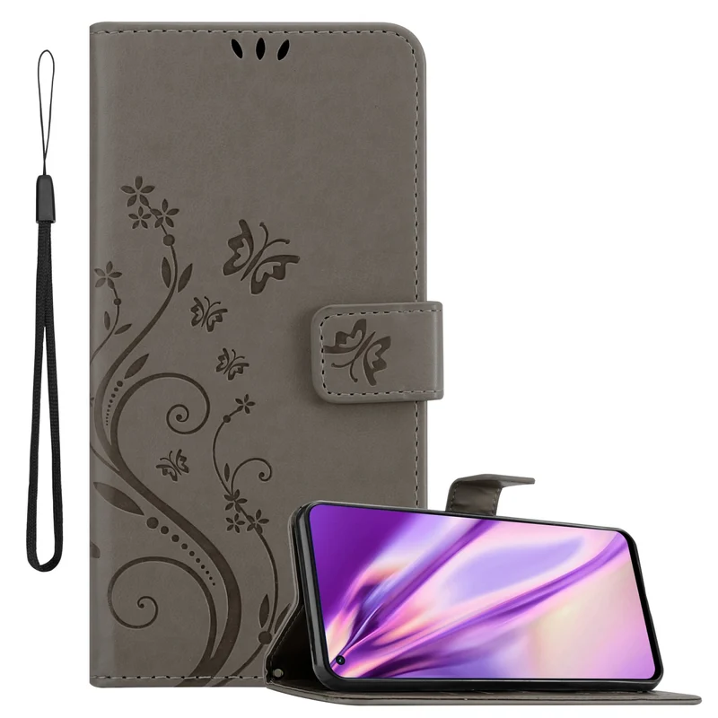 Cadorabo Hülle kompatibel mit Oppo Reno6 5G Schutzhülle im Blumen Design mit Magnetverschluss, Standfunktion und Kartenfächern