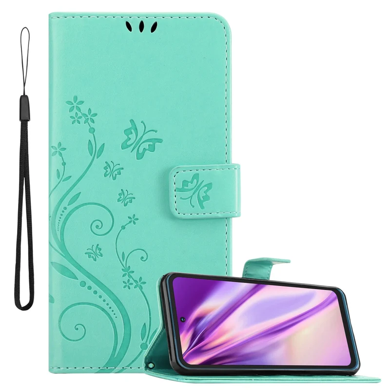 Cadorabo Hülle kompatibel mit Nokia XR20 Schutzhülle im Blumen Design mit Magnetverschluss, Standfunktion und Kartenfächern