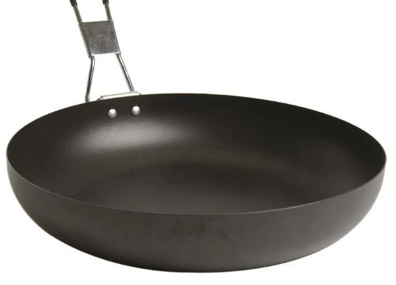 Mil-Tec Camping Pfanne S/Steel m. Klappstiel