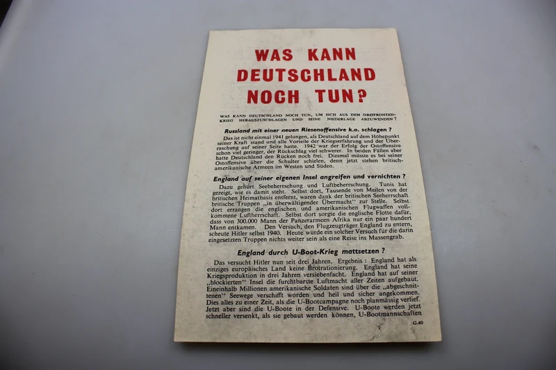 Propagandaflyer der Alliierten aus dem 2. Weltkrieg