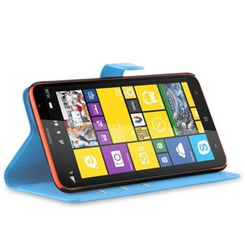 Cadorabo Hülle kompatibel mit Nokia Lumia 1320 Schutzhülle mit Magnetverschluss, Standfunktion und Kartenfach