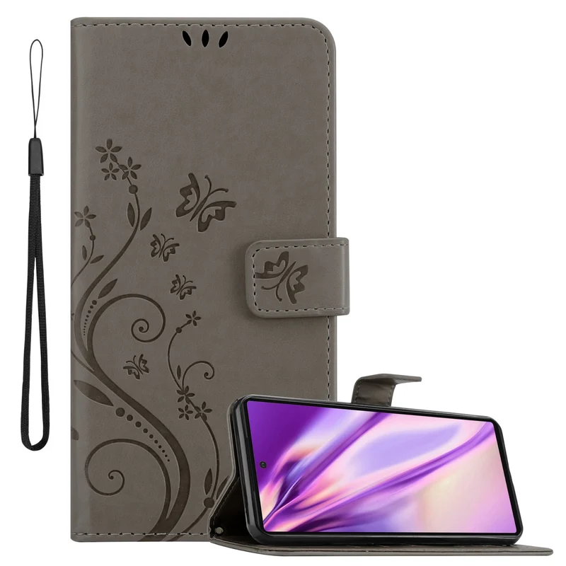 Cadorabo Hülle kompatibel mit Google PIXEL 6 Schutzhülle im Blumen Design mit Magnetverschluss, Standfunktion und Kartenfächern