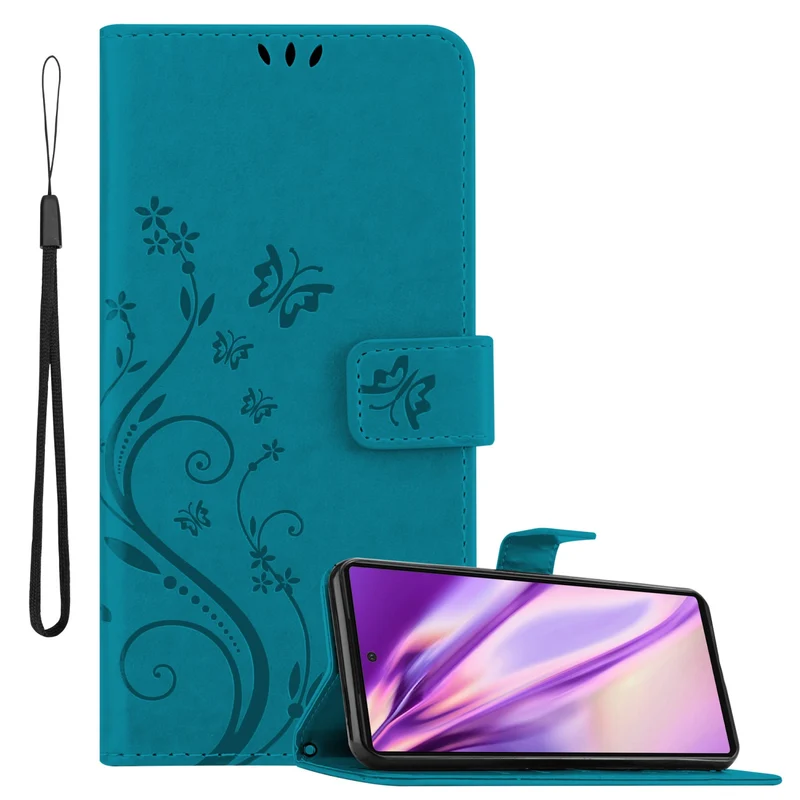 Cadorabo Hülle kompatibel mit Google PIXEL 6 Schutzhülle im Blumen Design mit Magnetverschluss, Standfunktion und Kartenfächern