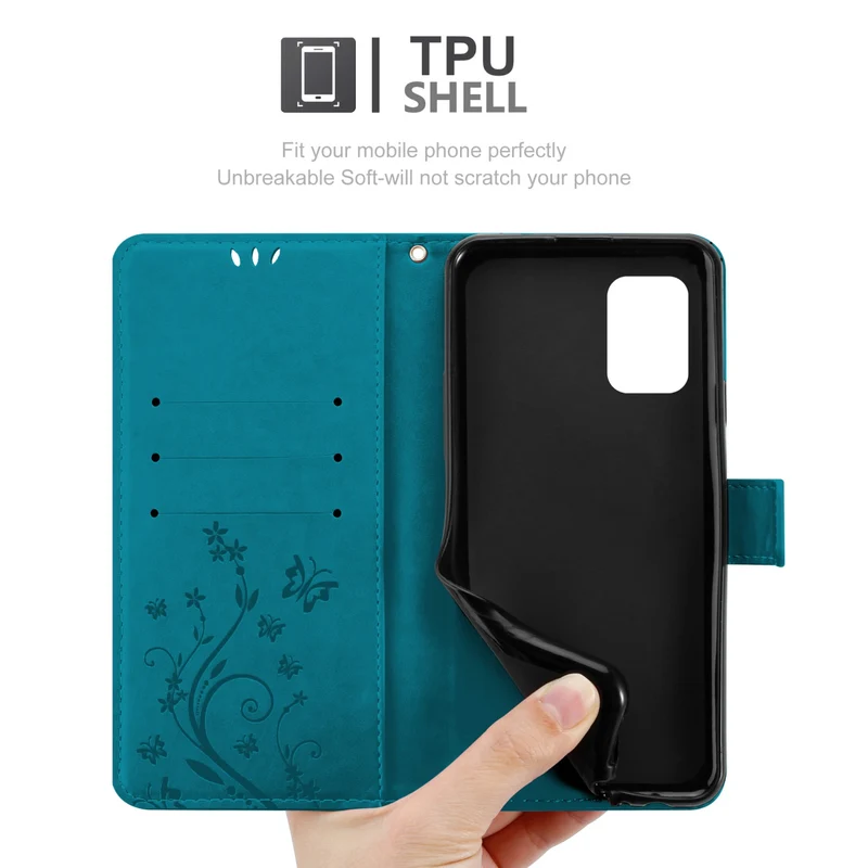 Cadorabo Hülle kompatibel mit Asus ZenFone 8 Schutzhülle im Blumen Design mit Magnetverschluss, Standfunktion und Kartenfächern