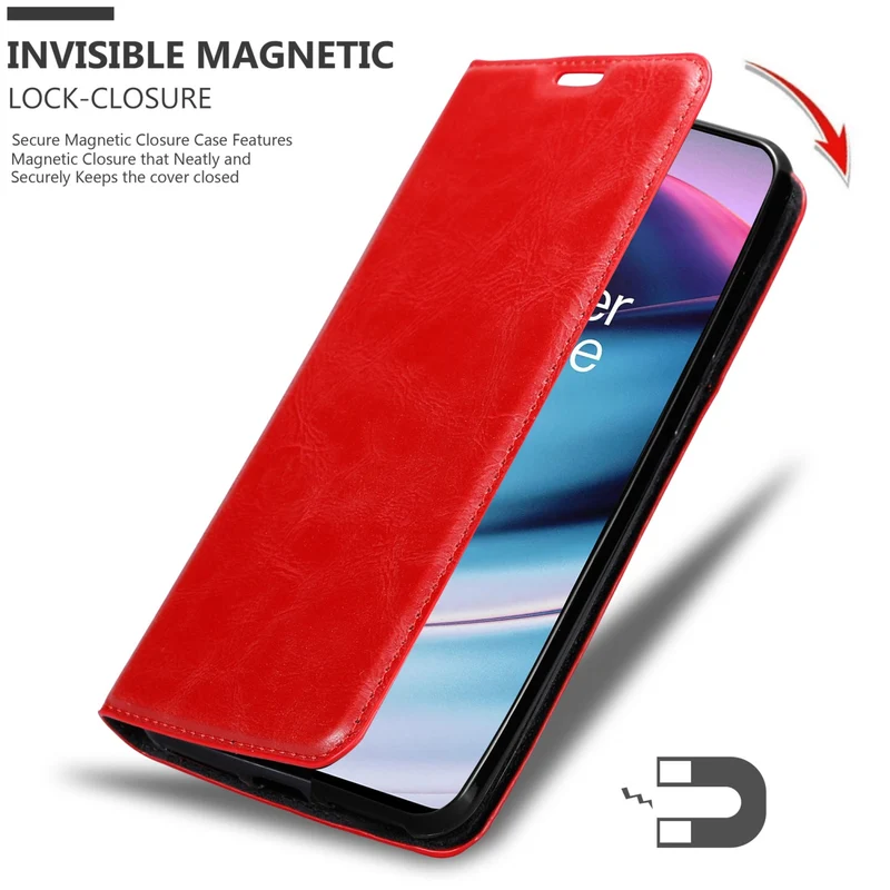 Cadorabo Hülle kompatibel mit OnePlus Nord CE 5G Schutzhülle mit Magnetverschluss, Standfunktion und Kartenfach