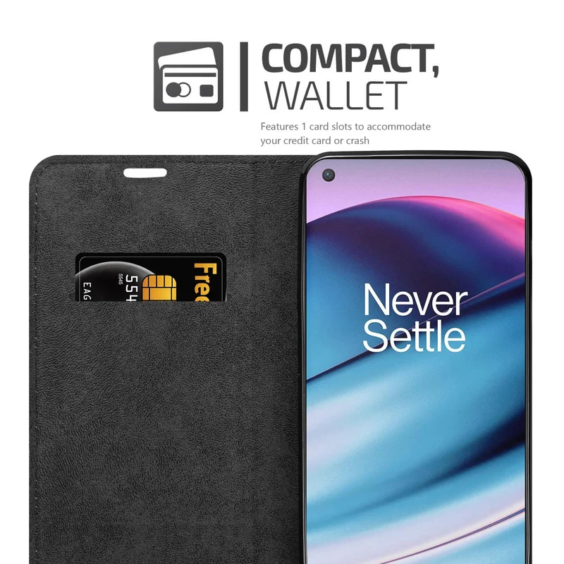 Cadorabo Hülle kompatibel mit OnePlus Nord CE 5G Schutzhülle mit Magnetverschluss, Standfunktion und Kartenfach