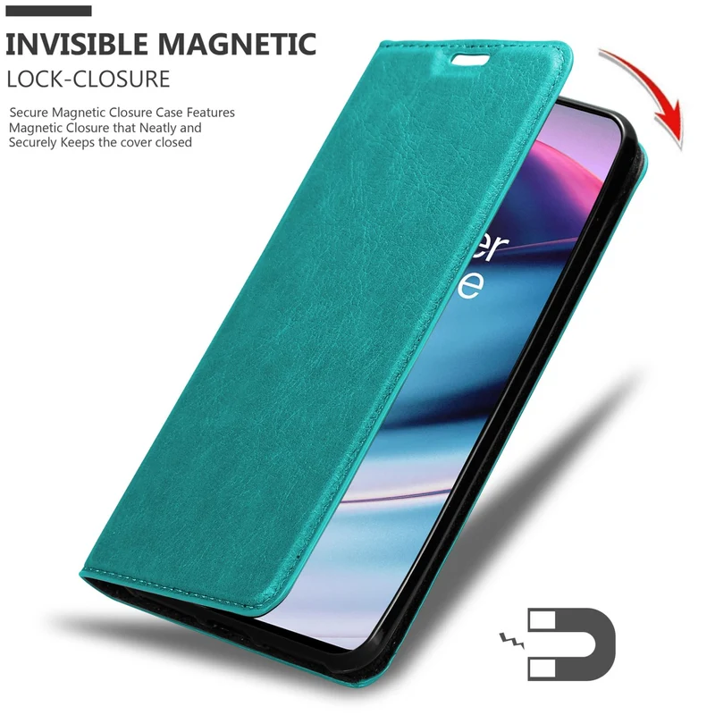 Cadorabo Hülle kompatibel mit OnePlus Nord CE 5G Schutzhülle mit Magnetverschluss, Standfunktion und Kartenfach