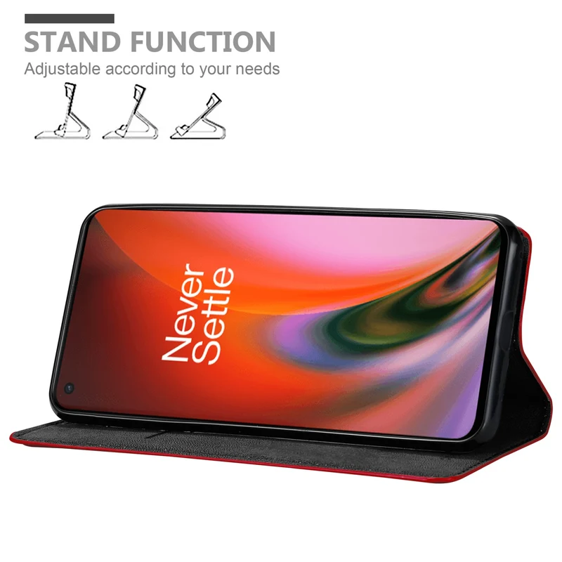 Cadorabo Hülle kompatibel mit OnePlus Nord 2 5G Schutzhülle mit Magnetverschluss, Standfunktion und Kartenfach