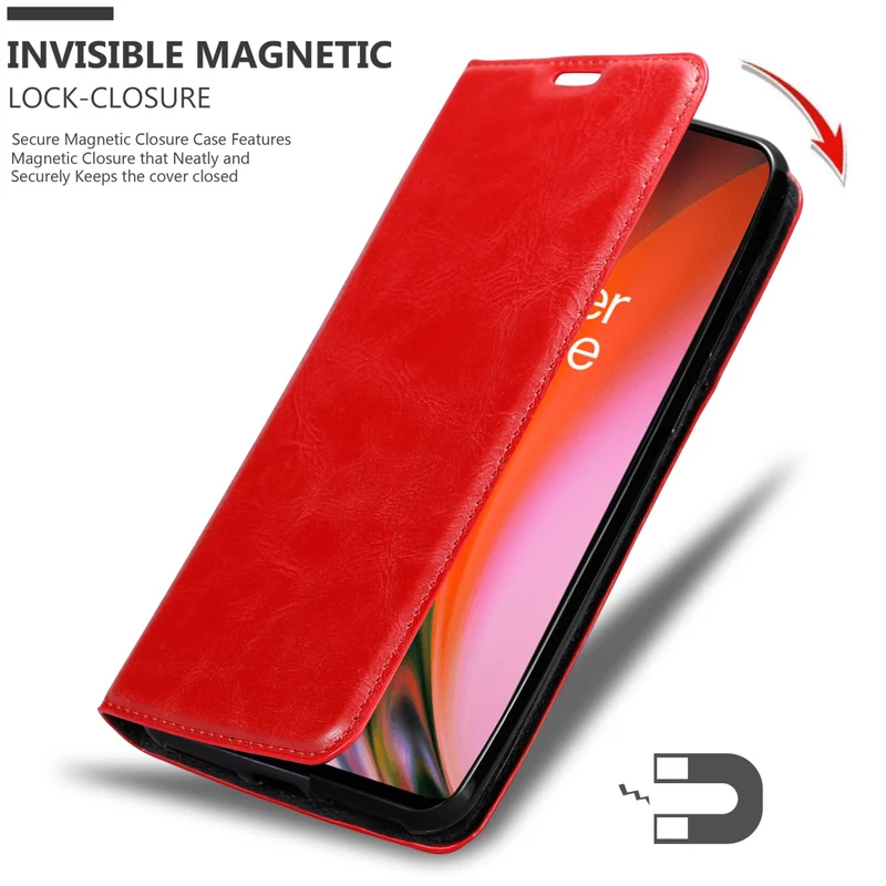 Cadorabo Hülle kompatibel mit OnePlus Nord 2 5G Schutzhülle mit Magnetverschluss, Standfunktion und Kartenfach