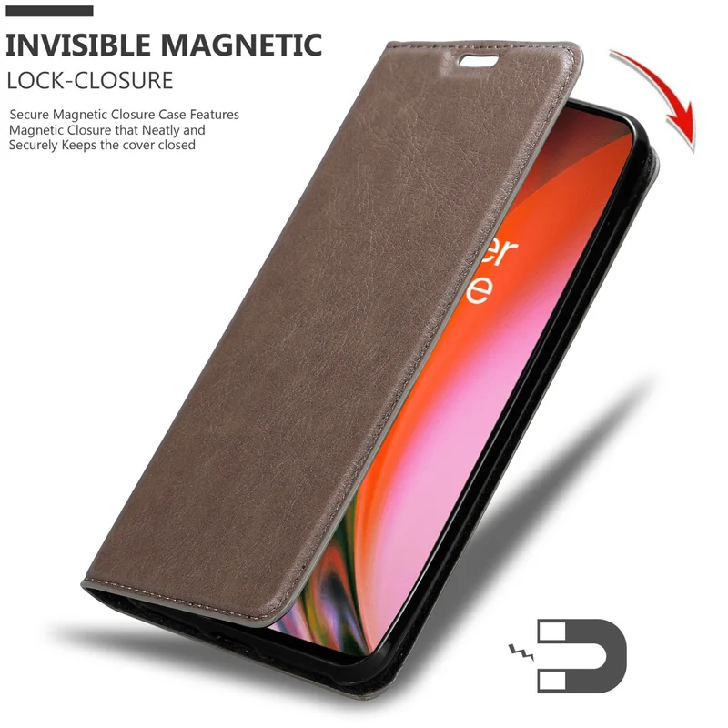 Cadorabo Hülle kompatibel mit OnePlus Nord 2 5G Schutzhülle mit Magnetverschluss, Standfunktion und Kartenfach