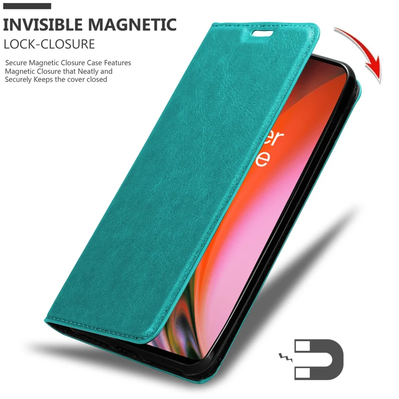 Cadorabo Hülle kompatibel mit OnePlus Nord 2 5G Schutzhülle mit Magnetverschluss, Standfunktion und Kartenfach