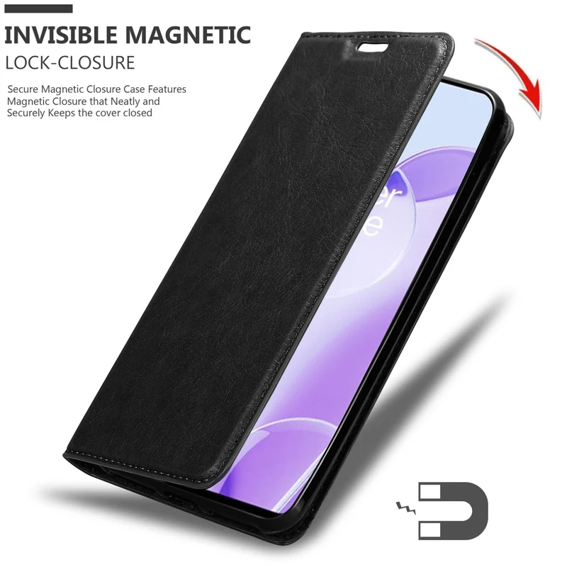 Cadorabo Hülle kompatibel mit OnePlus 9RT 5G Schutzhülle mit Magnetverschluss, Standfunktion und Kartenfach
