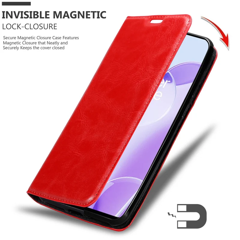 Cadorabo Hülle kompatibel mit OnePlus 9RT 5G Schutzhülle mit Magnetverschluss, Standfunktion und Kartenfach