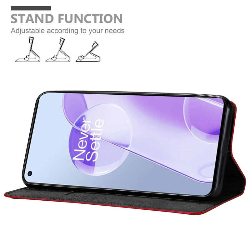 Cadorabo Hülle kompatibel mit OnePlus 9RT 5G Schutzhülle mit Magnetverschluss, Standfunktion und Kartenfach
