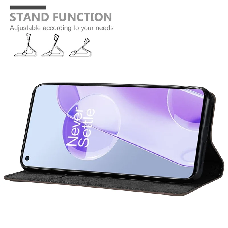 Cadorabo Hülle kompatibel mit OnePlus 9RT 5G Schutzhülle mit Magnetverschluss, Standfunktion und Kartenfach