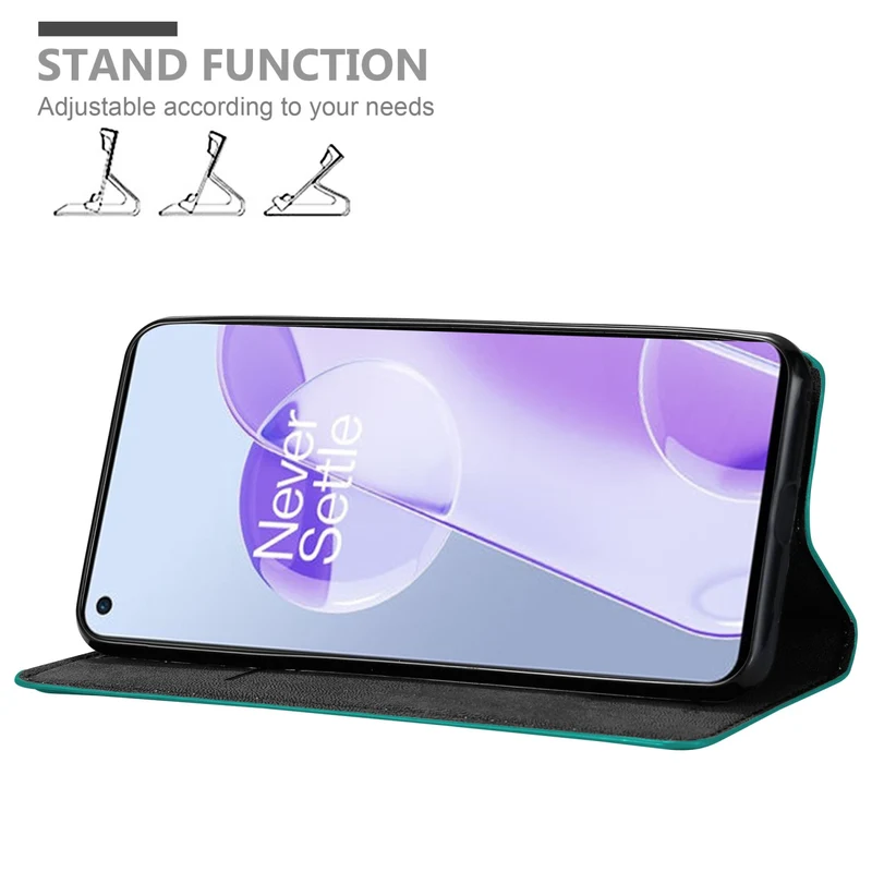 Cadorabo Hülle kompatibel mit OnePlus 9RT 5G Schutzhülle mit Magnetverschluss, Standfunktion und Kartenfach