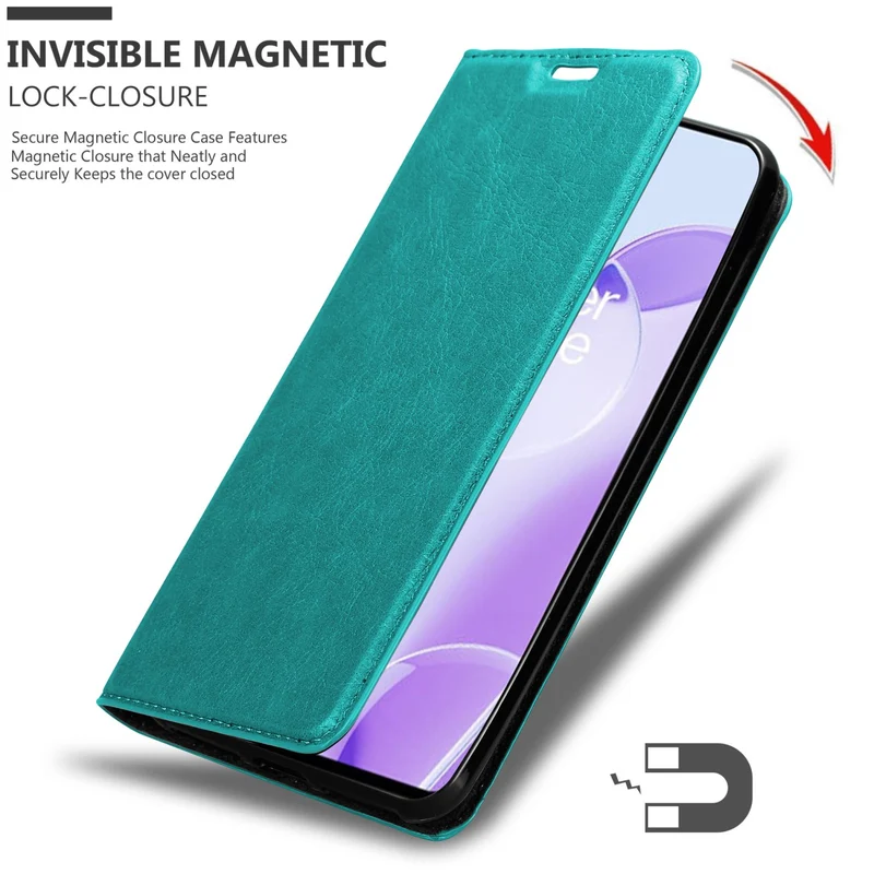 Cadorabo Hülle kompatibel mit OnePlus 9RT 5G Schutzhülle mit Magnetverschluss, Standfunktion und Kartenfach