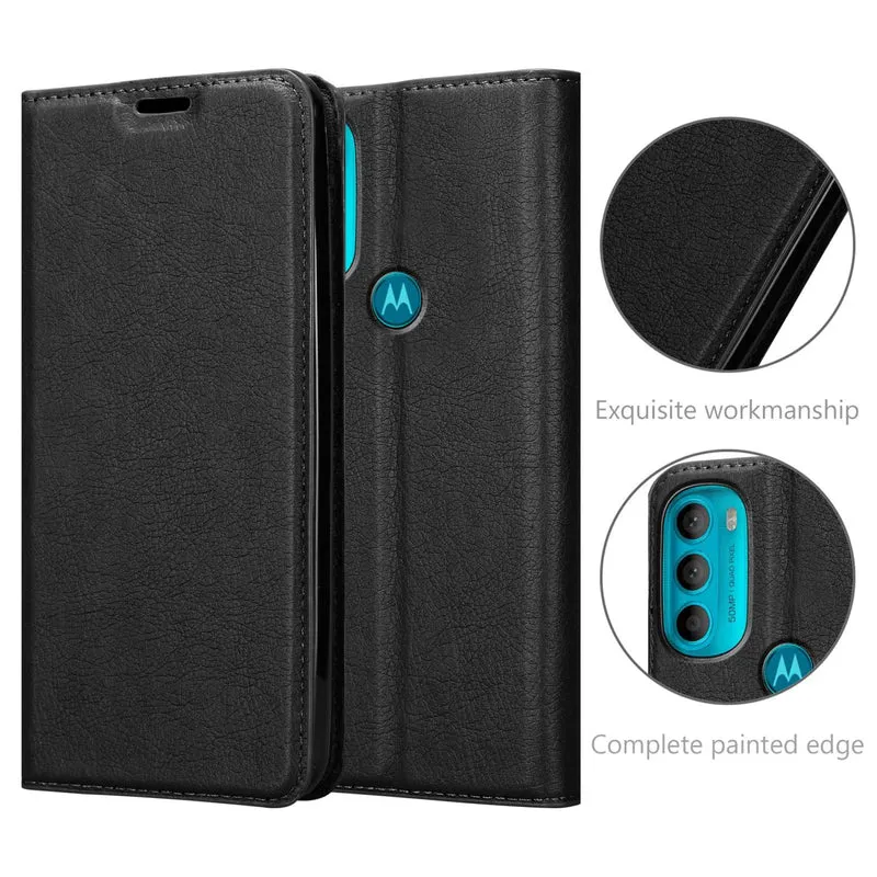 Cadorabo Hülle kompatibel mit Motorola MOTO G71 5G Schutzhülle mit Magnetverschluss, Standfunktion und Kartenfach