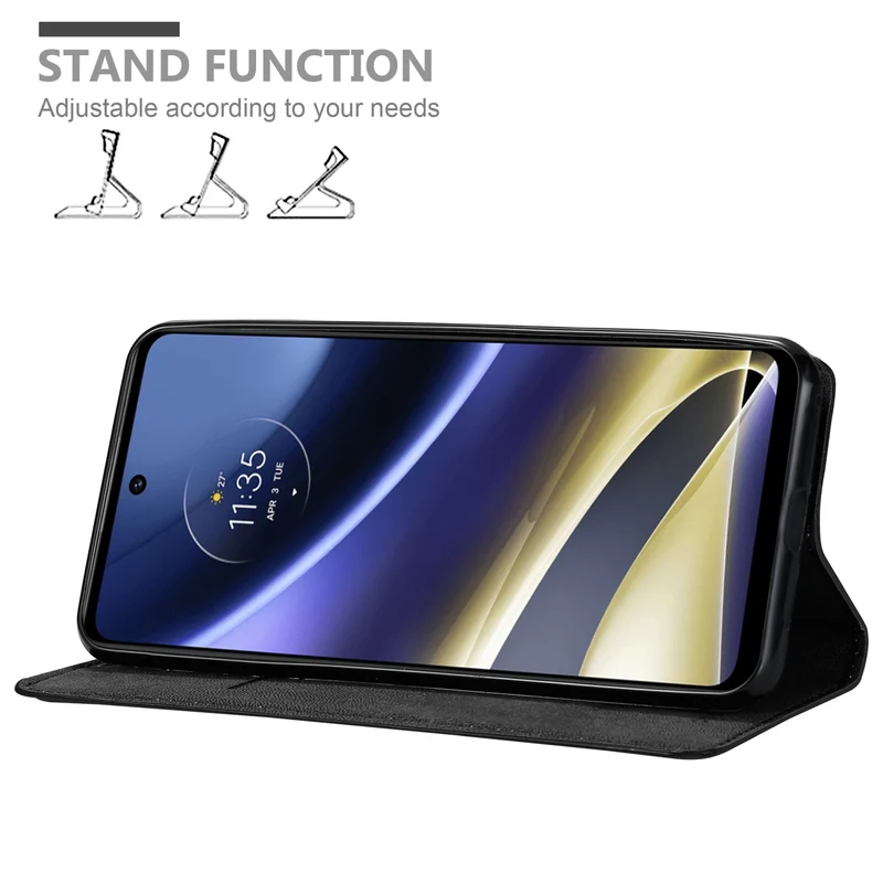 Cadorabo Hülle kompatibel mit Motorola MOTO G51 5G Schutzhülle mit Magnetverschluss, Standfunktion und Kartenfach