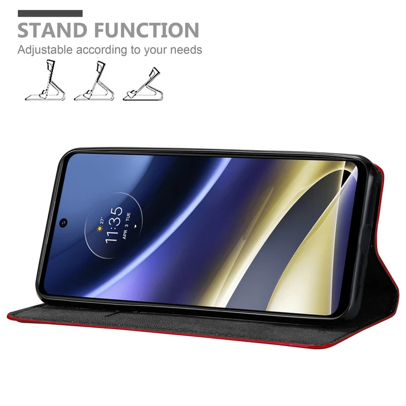 Cadorabo Hülle kompatibel mit Motorola MOTO G51 5G Schutzhülle mit Magnetverschluss, Standfunktion und Kartenfach