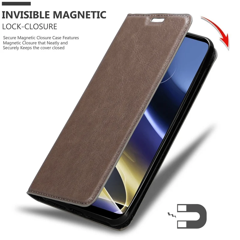 Cadorabo Hülle kompatibel mit Motorola MOTO G51 5G Schutzhülle mit Magnetverschluss, Standfunktion und Kartenfach