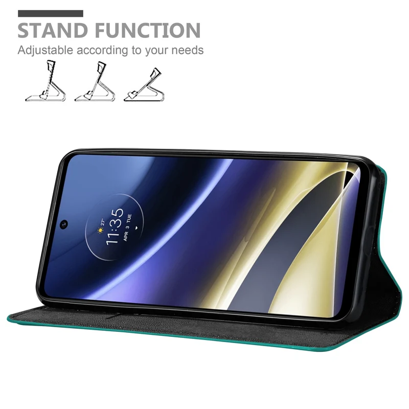 Cadorabo Hülle kompatibel mit Motorola MOTO G51 5G Schutzhülle mit Magnetverschluss, Standfunktion und Kartenfach