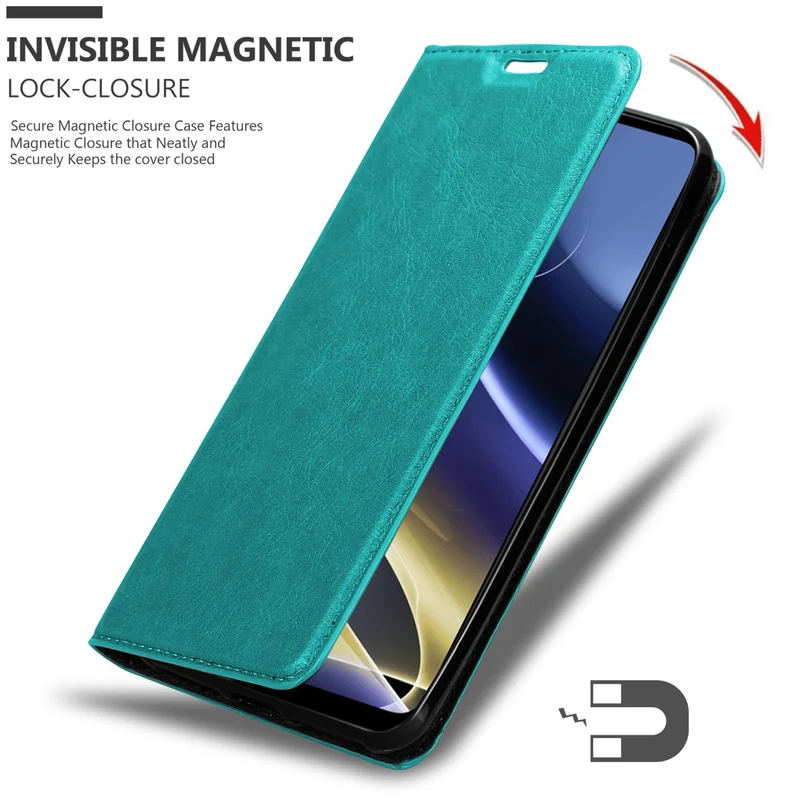 Cadorabo Hülle kompatibel mit Motorola MOTO G51 5G Schutzhülle mit Magnetverschluss, Standfunktion und Kartenfach