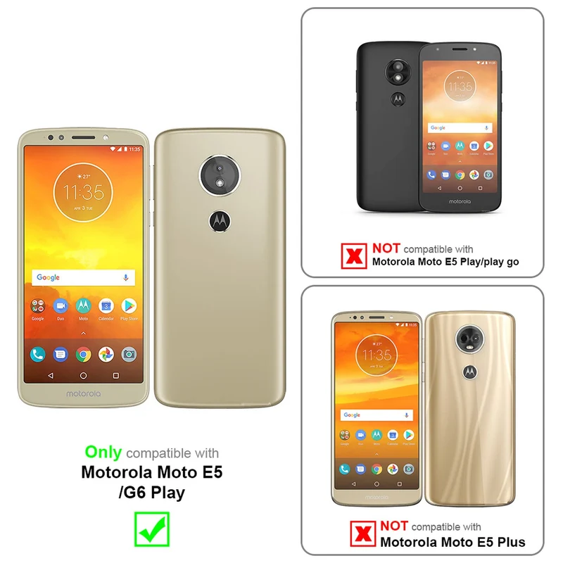 Cadorabo Hülle kompatibel mit Motorola MOTO E5 / G6 PLAY Schutzhülle im Blumen Design mit Magnetverschluss, Standfunktion und Kartenfächern