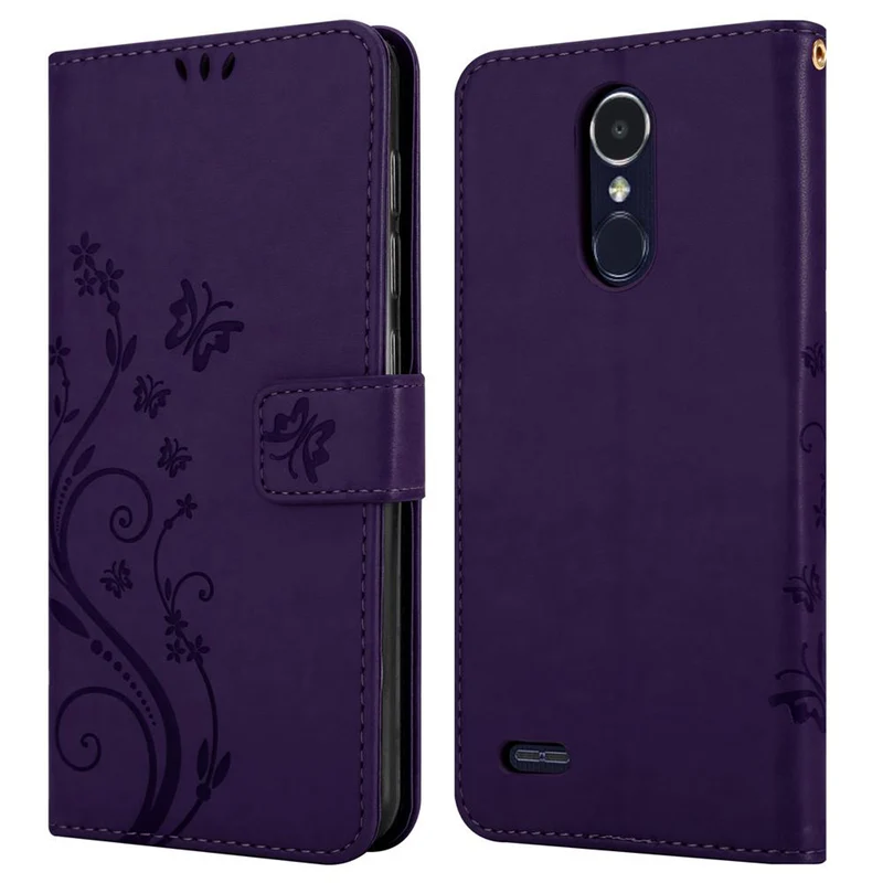 Cadorabo Hülle kompatibel mit LG K8 2017 Schutzhülle im Blumen Design mit Magnetverschluss, Standfunktion und Kartenfächern