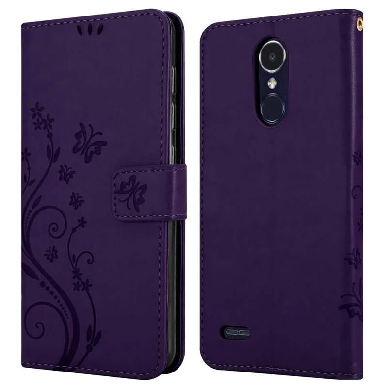 Cadorabo Hülle kompatibel mit LG K8 2017 Schutzhülle im Blumen Design mit Magnetverschluss, Standfunktion und Kartenfächern