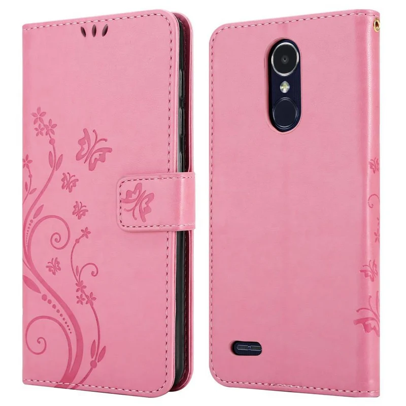 Cadorabo Hülle kompatibel mit LG K8 2017 Schutzhülle im Blumen Design mit Magnetverschluss, Standfunktion und Kartenfächern
