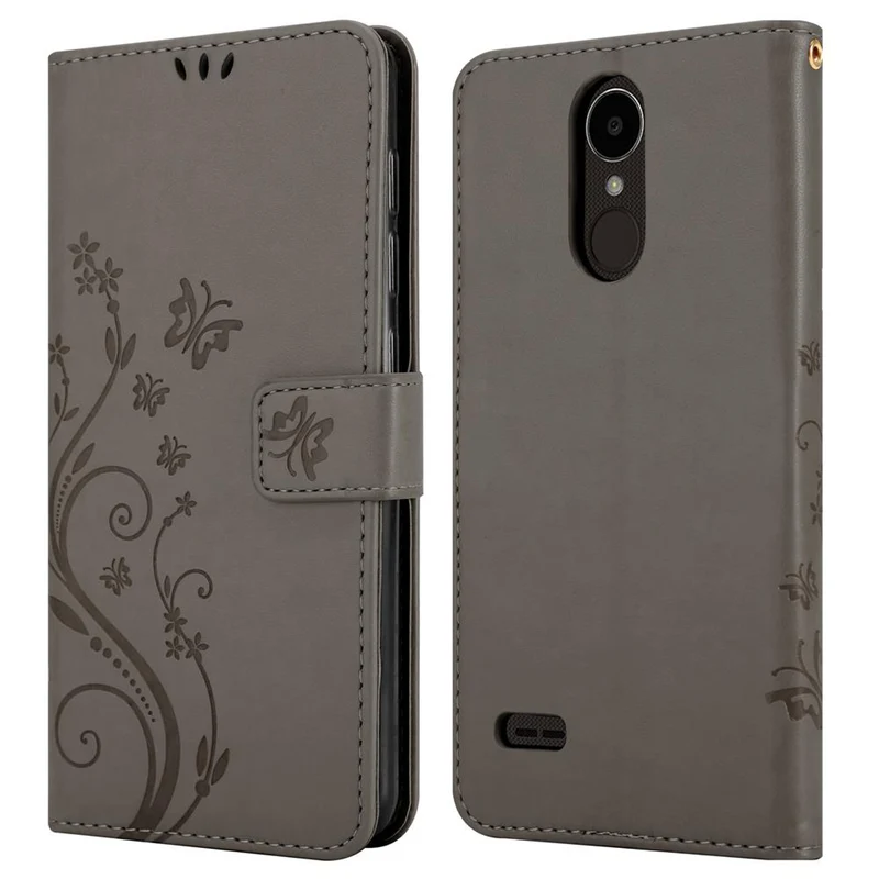 Cadorabo Hülle kompatibel mit LG K4 2017 Schutzhülle im Blumen Design mit Magnetverschluss, Standfunktion und Kartenfächern